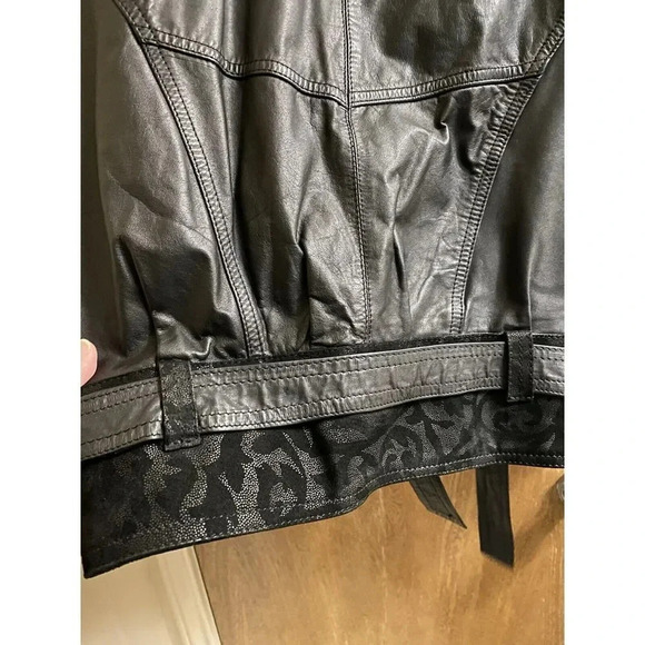 Winlit Women's Vintage Retro 80s 90s Black Leather Suede Jacket Designs Size P - Picture 11 of 16